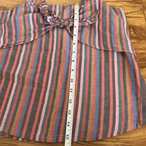Madewell Tie Dye Multicolored Striped Cami Top Size 4 - Picture 11 of 11